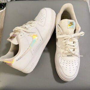 Nike Air Force 1 Iridescent Pixel Mens sneakers Size 12 white